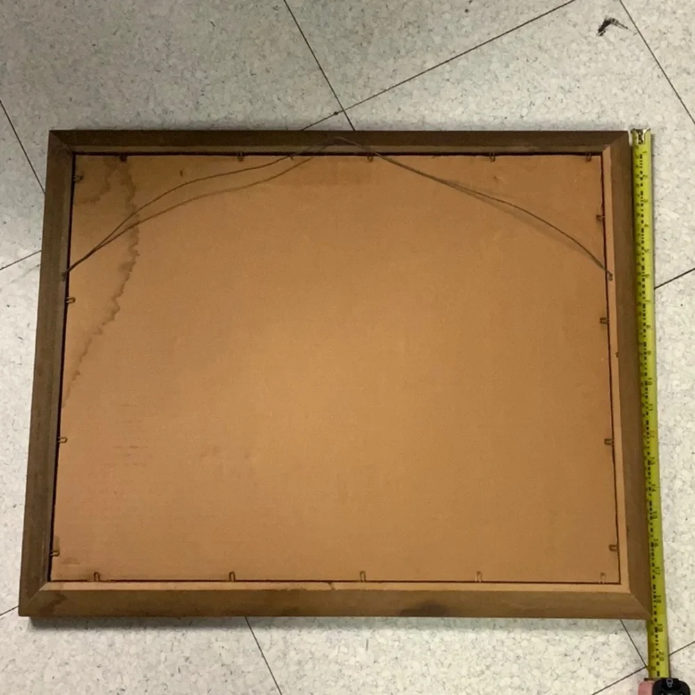 Vtg 70’S BACARDI rum bar mirror frame. Wood frame needs treatment. Man cave etc.